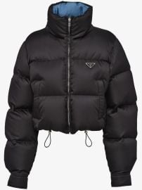 Prada Cropped Down Jacket | Black | FARFETCH at Farfetch